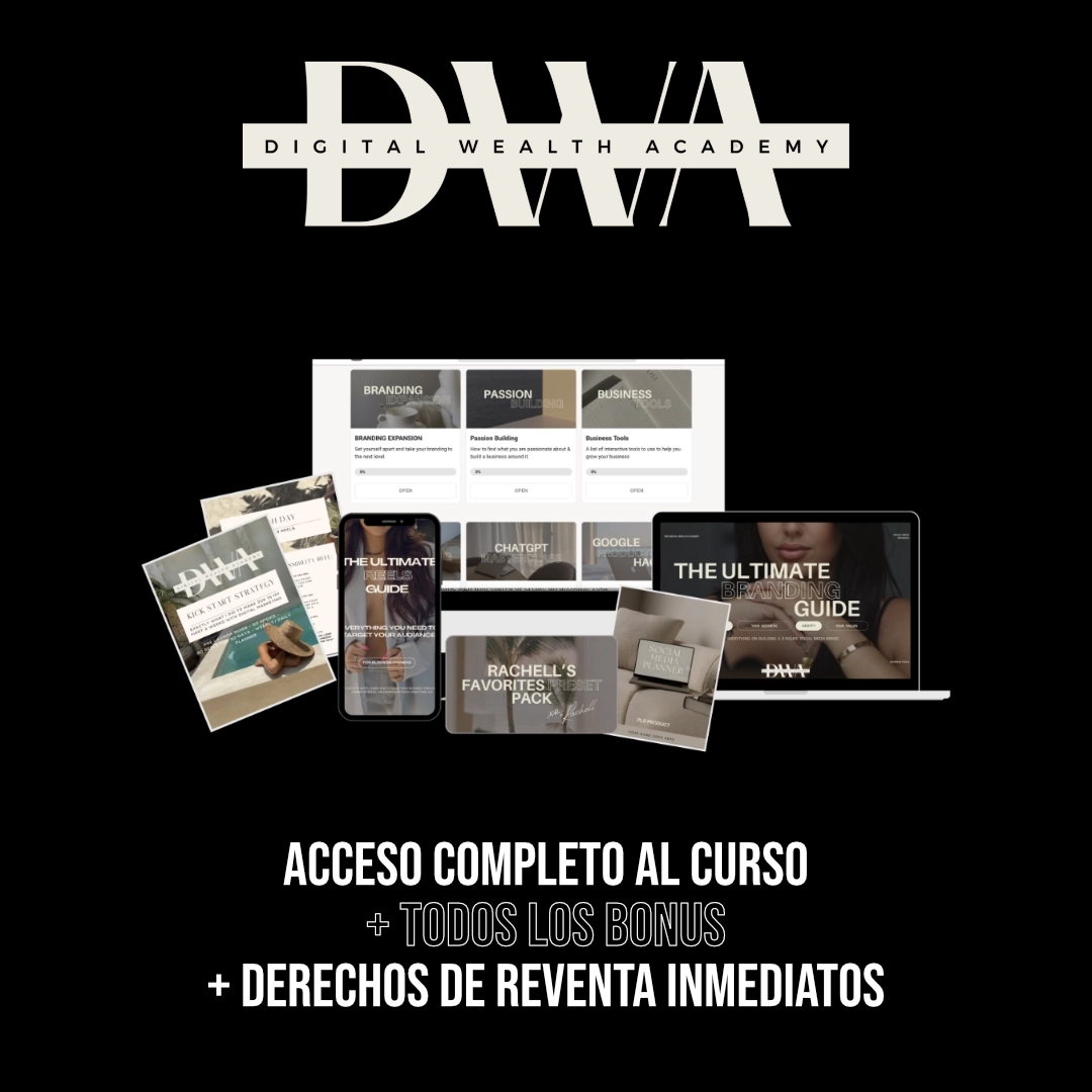 Digital Wealth Academy Master Resell Rights productos en español con licencia MRR y PLR