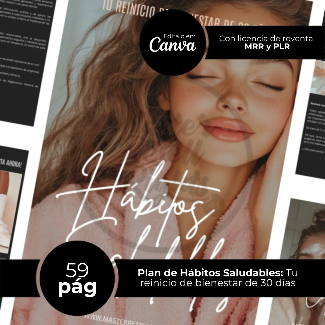 Plan de Hábitos Saludables eBook con MRR y PLR