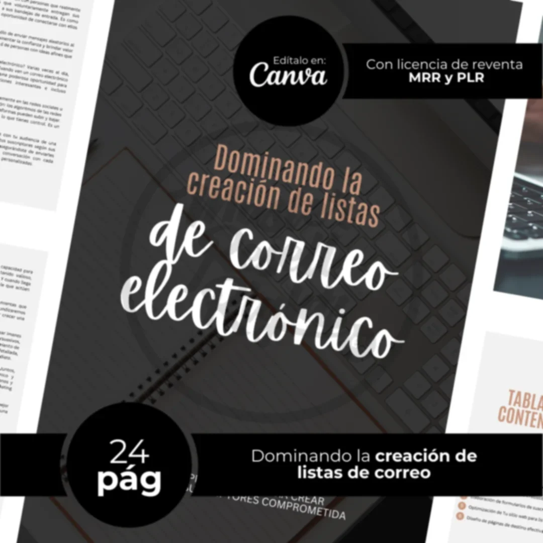 Dominando la creación de listas de correo eBook con MRR y PLR