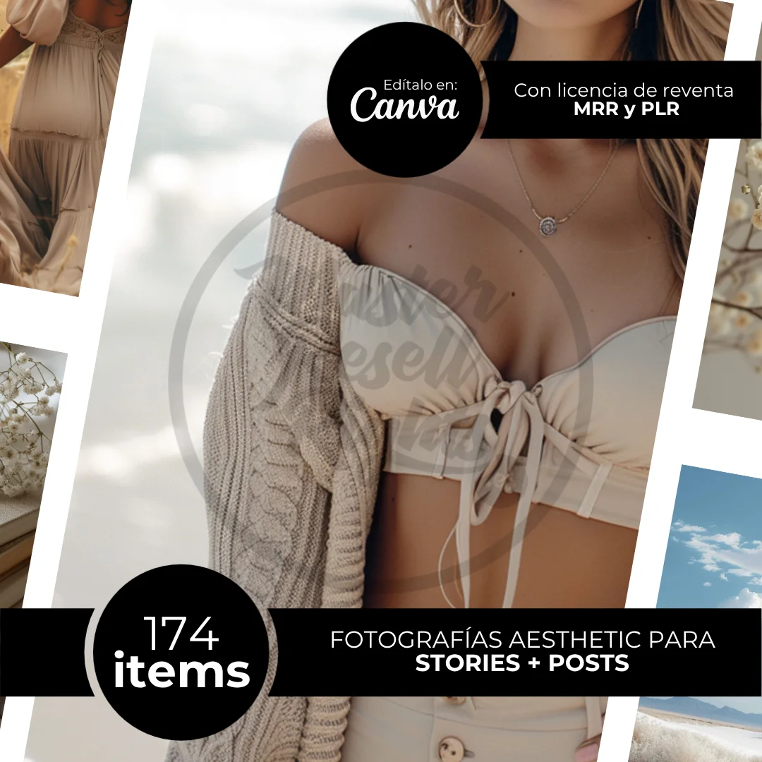 Vanilla Milkshake Collection 174 fotografías para Stories + Posts con MRR y PLR